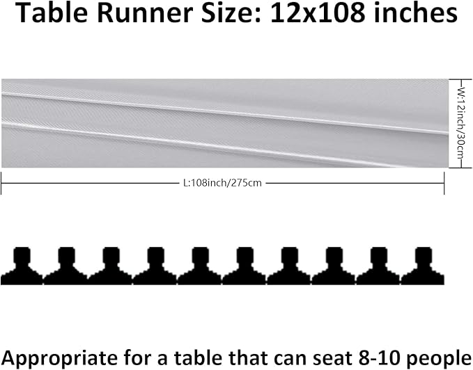 6Pack Table Runner 12 x 108 Inches Satin Silk Table Runner - Image 2