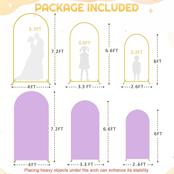 FUHSY Set of 3 Metal Backdrop Stand - Image 4