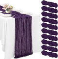10 Pack Purple Cheesecloth Table Runner -21*120Inch Long Boho Wedding Table by MIRRASMIRROR