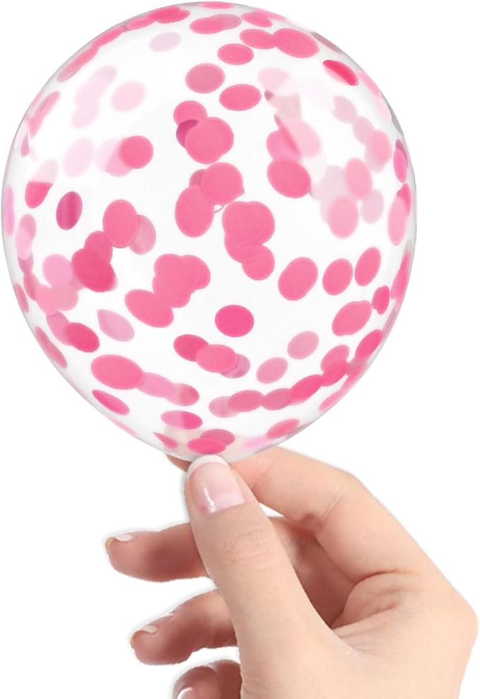 Pink Confetti Balloons by VHUWE
