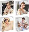 4 Pack Square Acrylic Picture Frames 4x4 Clear Photo Frame Business Card Frame by Airsnigi