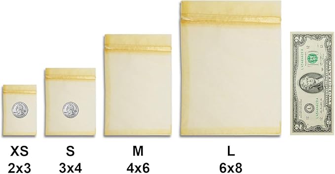 TheDisplayGuys 100-Pack 4x6 Gold Sheer Organza Gift Bags - Image 5