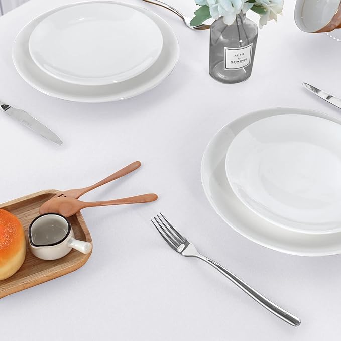 sancua 2 Pack White Tablecloth 60 x 102 Inch, Rectangle 6 Feet Table Cloth - Image 9