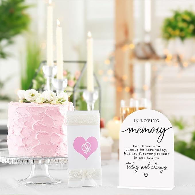 In Loving Memory Acrylic Wedding Sign Memory Table Sign - Image 6