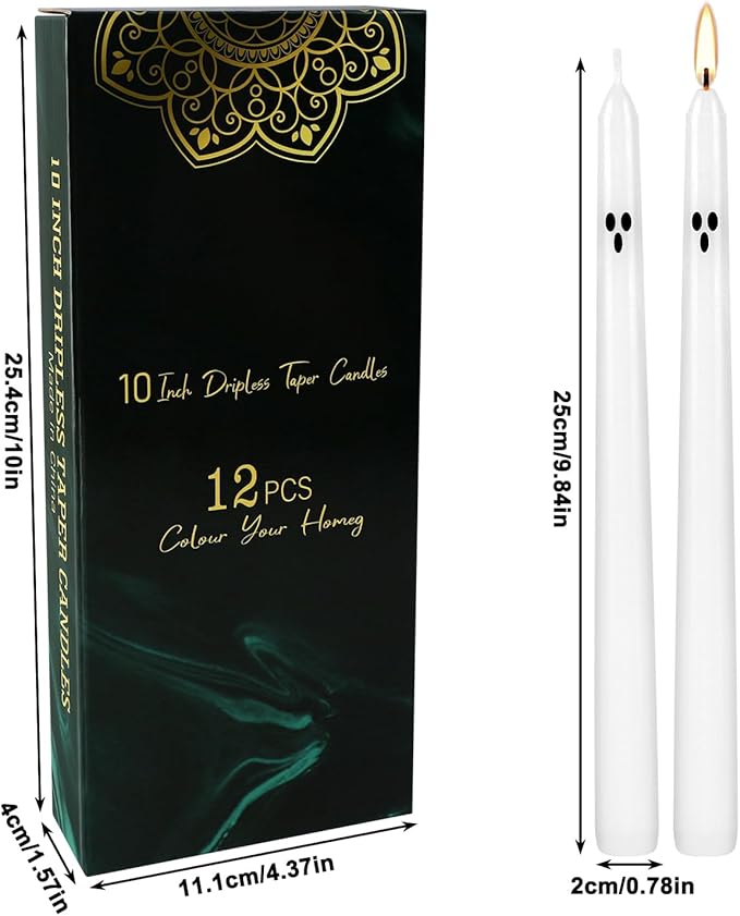 12 Pack Halloween Taper Candles - Image 3