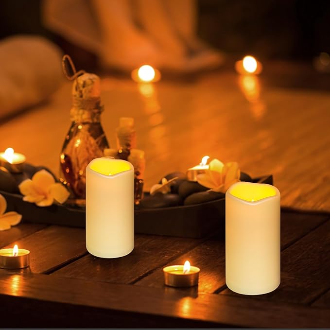 Enido Flameless Candles LED Candles Outdoor Waterproof Candles Battery Operated - Image 3