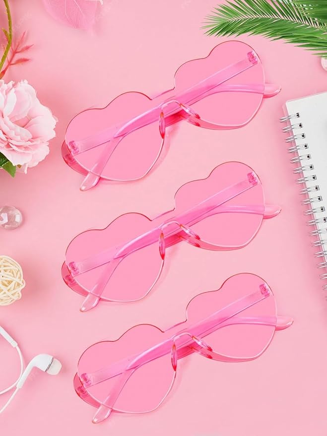 12 Pairs Heart Shaped Sunglasses - Image 6