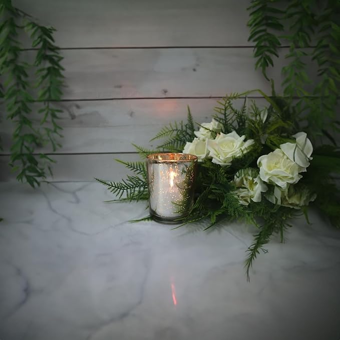 WGV Silver Speckled Tea Light Votive Candle Holder 2.2x2.75, Small Tiny Utility - Image 6