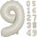 40 Inch Cream White Number 9 Balloon Mylar Big Foil Helium Number 19 29 39 49 by Lnhiya