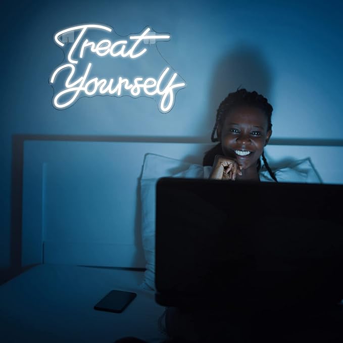 Treat Yourself Neon Signs White Led Sign - Image 6