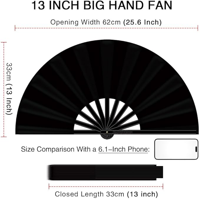 13" Large Folding Rave Fan - Image 5