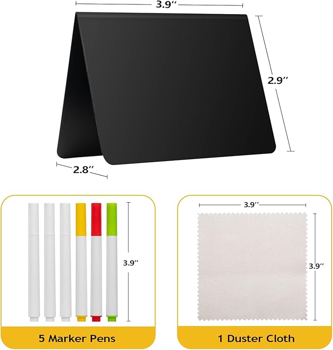 4" x 3" Mini Chalkboard Signs for Food, 28 Pack Mini Table Chalkboard Signs for - Image 2
