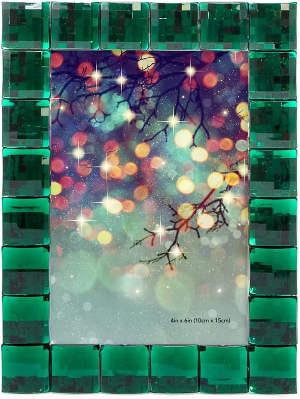 Isaac Jacobs Decorative Sparkling Jewel Picture Frame, Photo Display & Home - Image 2