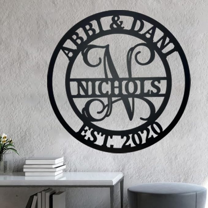 NAZENTI Personalized Name Metal Sign Gift by Nazenti