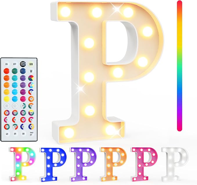 Pooqla Colorful Light Up Letters by Pooqla