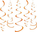 WEVEN Orange Party Hanging Swirl Decorations Plastic Streamer by WEVEN