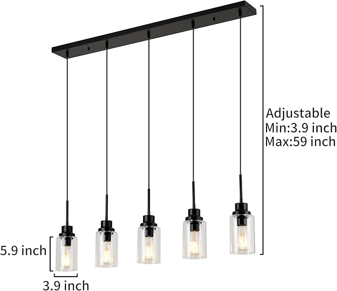 Black Dimmable Pendant Lighting - Image 6