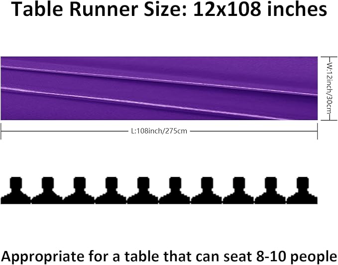 6Pack Table Runner 12 x 108 Inches Satin Silk Table Runner - Image 2