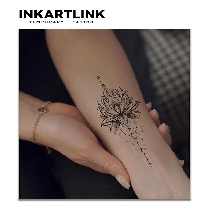 INKARTLINK Tattoo Tech, 2 Sheets Large Semi Permanent Tattoo, Adult Art Design - Image 2