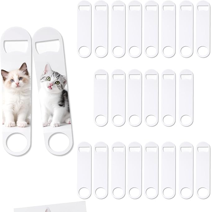25 Pcs Sublimation Bottle Opener Personalized Blanks Flat Beer Bottle Opener by UCEHIPAW