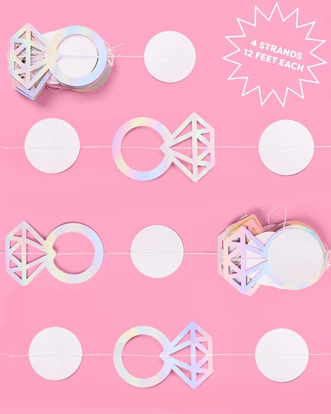 xo, Fetti Iridescent Engagement Ring Garland - Image 4