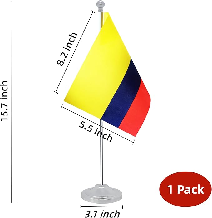 Colombia Desk Flag, Colombian Table Office Flag - Image 2