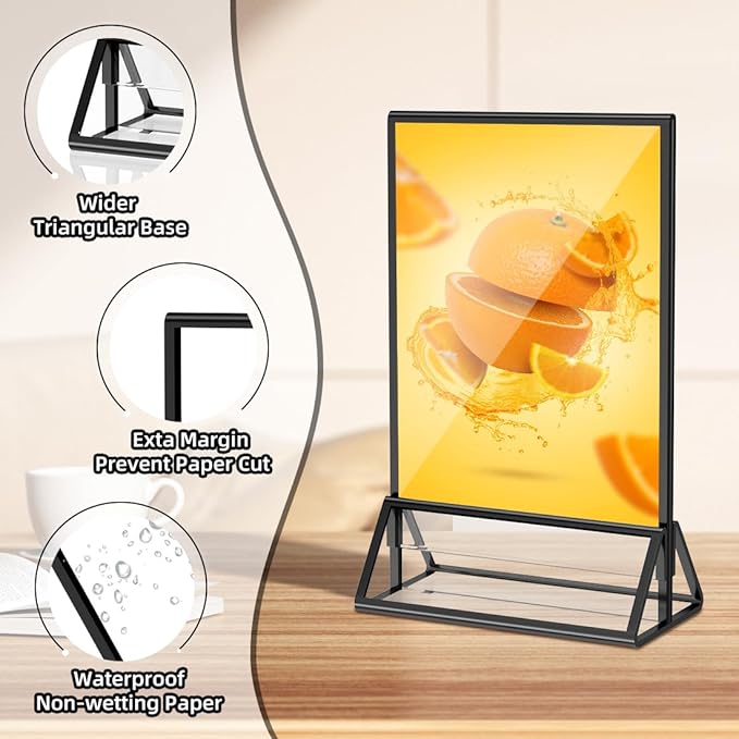 Acrylic Sign Holder 5x7 Display Stand, Acrylic Frames - Image 3