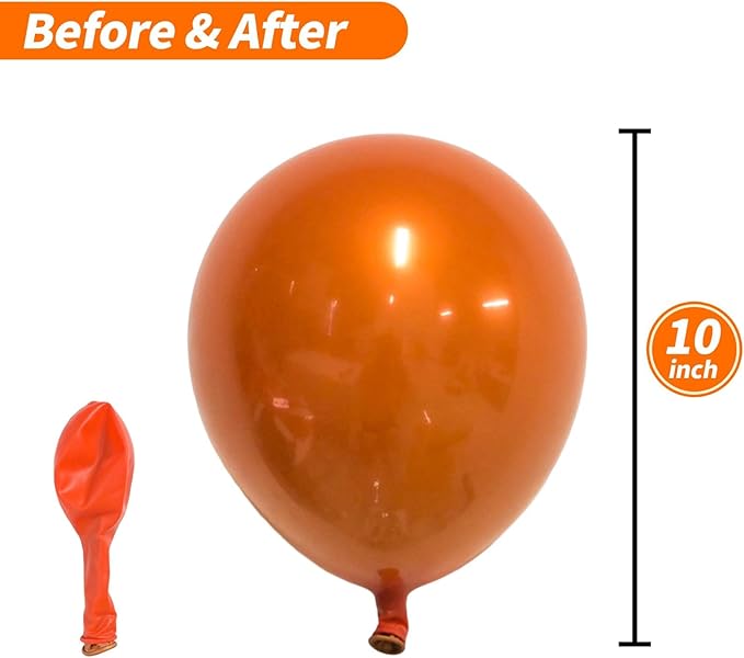 Chrome Orange Balloons, Shiny Thick Chrome Metallic Balloon Latex Helium Balloon - Image 5