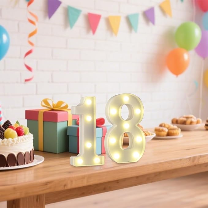 LED Marquee Letter Lights, Decorative Light Up Numbers - Image 4