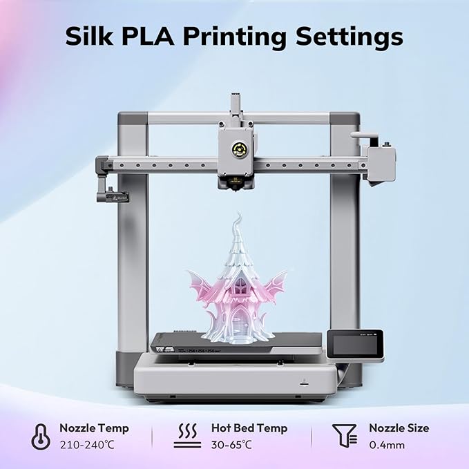 AMOLEN Silk PLA 3D Printer Filament, Shiny Multicolor Rainbow PLA Filament - Image 5