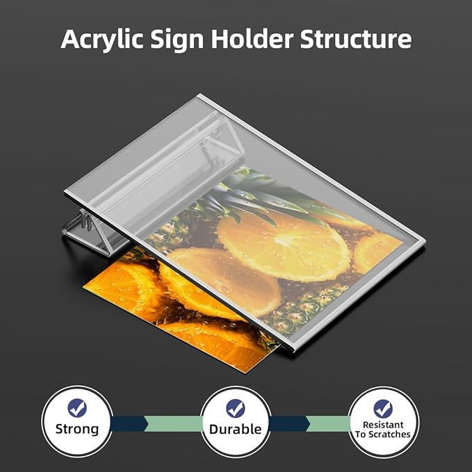 Clear Acrylic Sign Holder 4X6 - Image 4