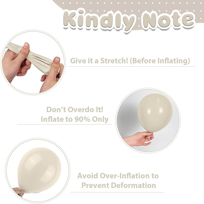 Pearl Balloons, Sand White Clear Helium Balloon Set - Image 6