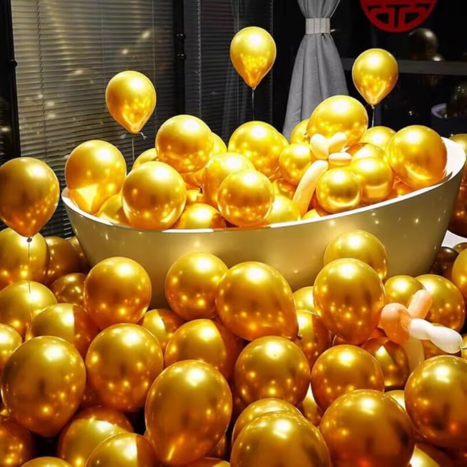 400 Pack Gold Balloons 5 Inch Metallic Chrome Gold Latex Small Balloon - Image 3