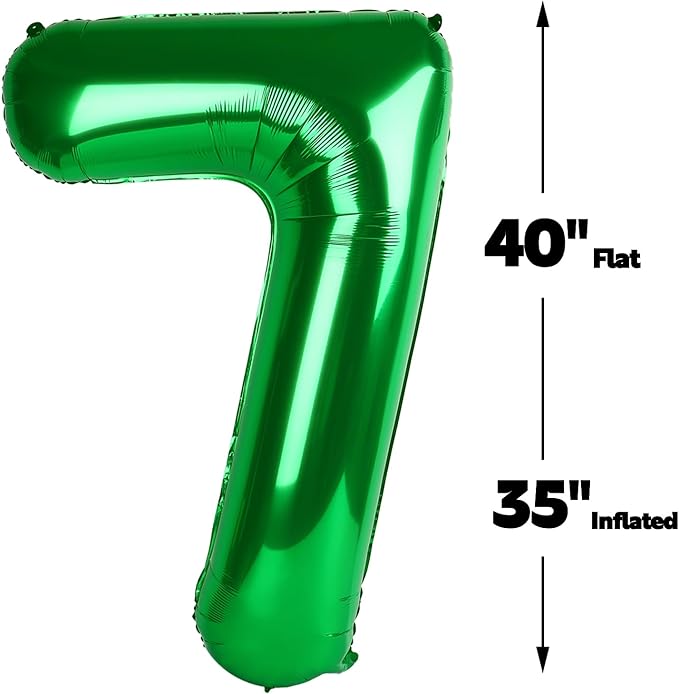 Green Number 27 72 Birthday Balloon 40 Inch, 27 72 Party Celebration - Image 3