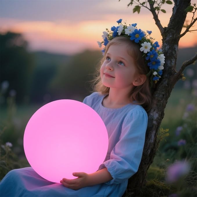 10 In LED Globe Light w/Remote, 16 RGB Colors 4 Modes & 8 Dimmable Brightness - Image 7
