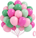60pcs Pink and Green Balloons 12inch by Leraqertra