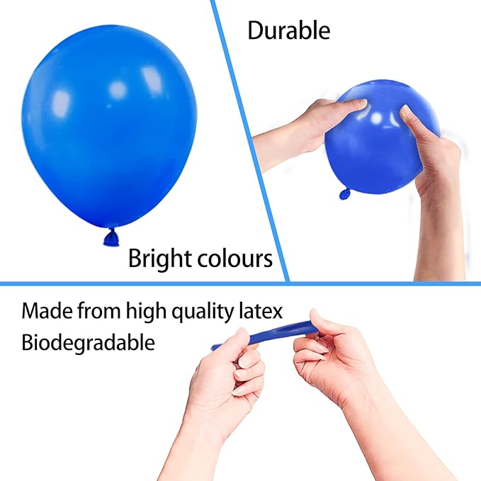 KAWKALSH 200pcs Dark Blue Balloons 5 Inch, Small Mini Latex Balloons - Image 3
