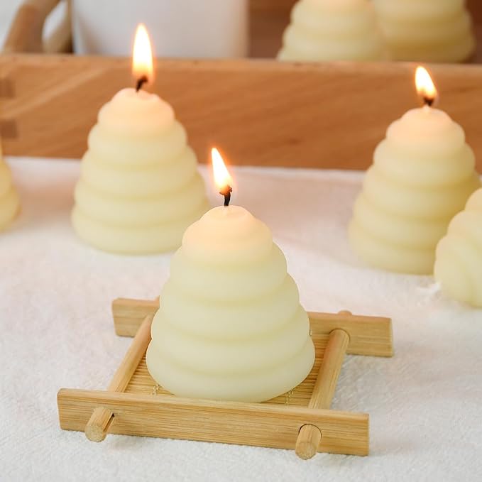 Pack of 12 Beeswax Votive Candles - Image 2