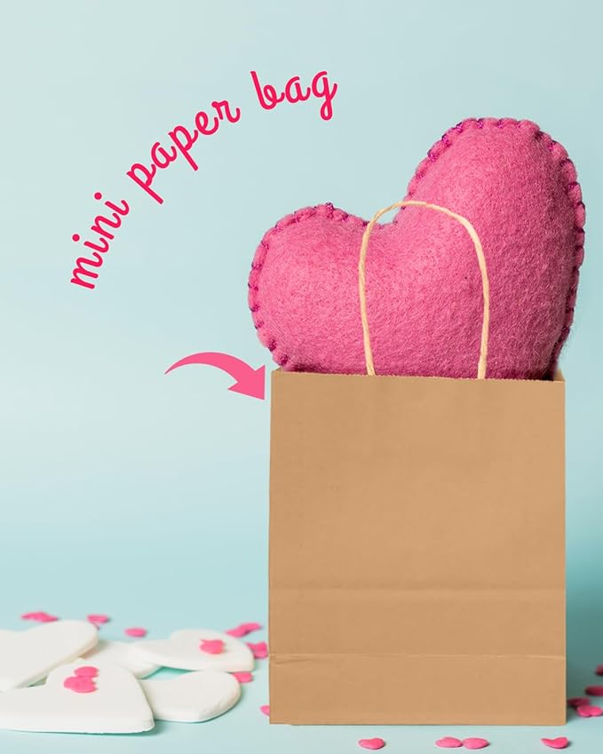 Bakepacker 100 Pcs Brown Mini Paper Gift Bags - Image 6
