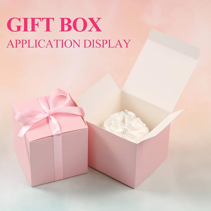 COTOPHER 60pcs Small Gift Boxes, Favor Boxes 2x2x2 inches Paper Gift Boxes - Image 3