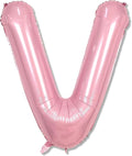 40 Inch Pastel Pink Letter Balloon, Giant Custom Alphabet V Foil Balloon Baby by Lingqiang