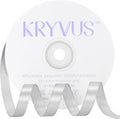 Silver Satin Ribbon 3/8 inch X Continuous 50 Yards, Single Face Polyester by Kryvusribbon