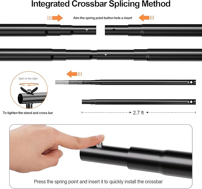 Photo Backdrop Stand, 8.5 x 10 ft Back Drop Adjustable Stands, Photography - Image 3