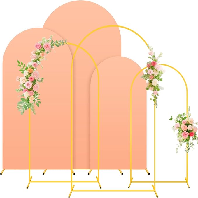 Metal Arch Backdrop Stand Set of 3 by FUHSY