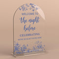 Acrylic Wedding Signs, Dusty Blue Wedding Decor, Modern Calligraphy Arch by KongMoTree
