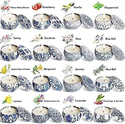 Scented Candles Gifts Set 16 Pack Soy Wax Travel Tin Jar Candles - Image 8