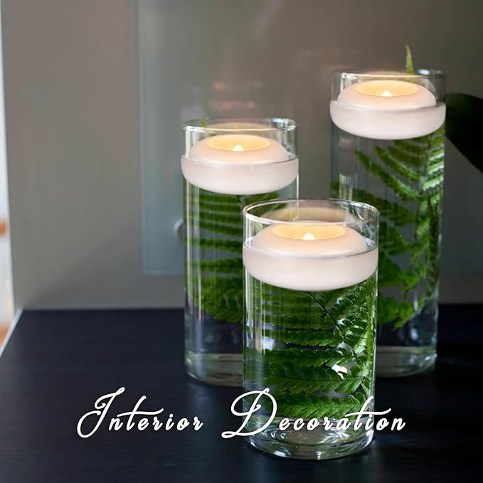 24Pack Waterproof Flameless Floating Tealights, 120+Hour Warm White Battery - Image 2