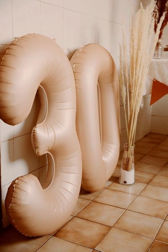 Light Brown 40 Inch 0 Number Balloons, 0 Decorations - Image 6