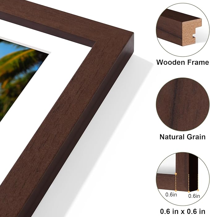 Vittanly 8x10 Collage Picture Frame, Displays 2Pcs 4x6 Pictures - Image 8