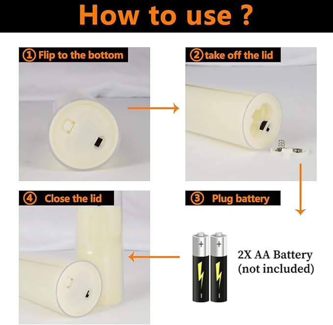 Flickering Flameless Candles Battery Operated - Image 8
